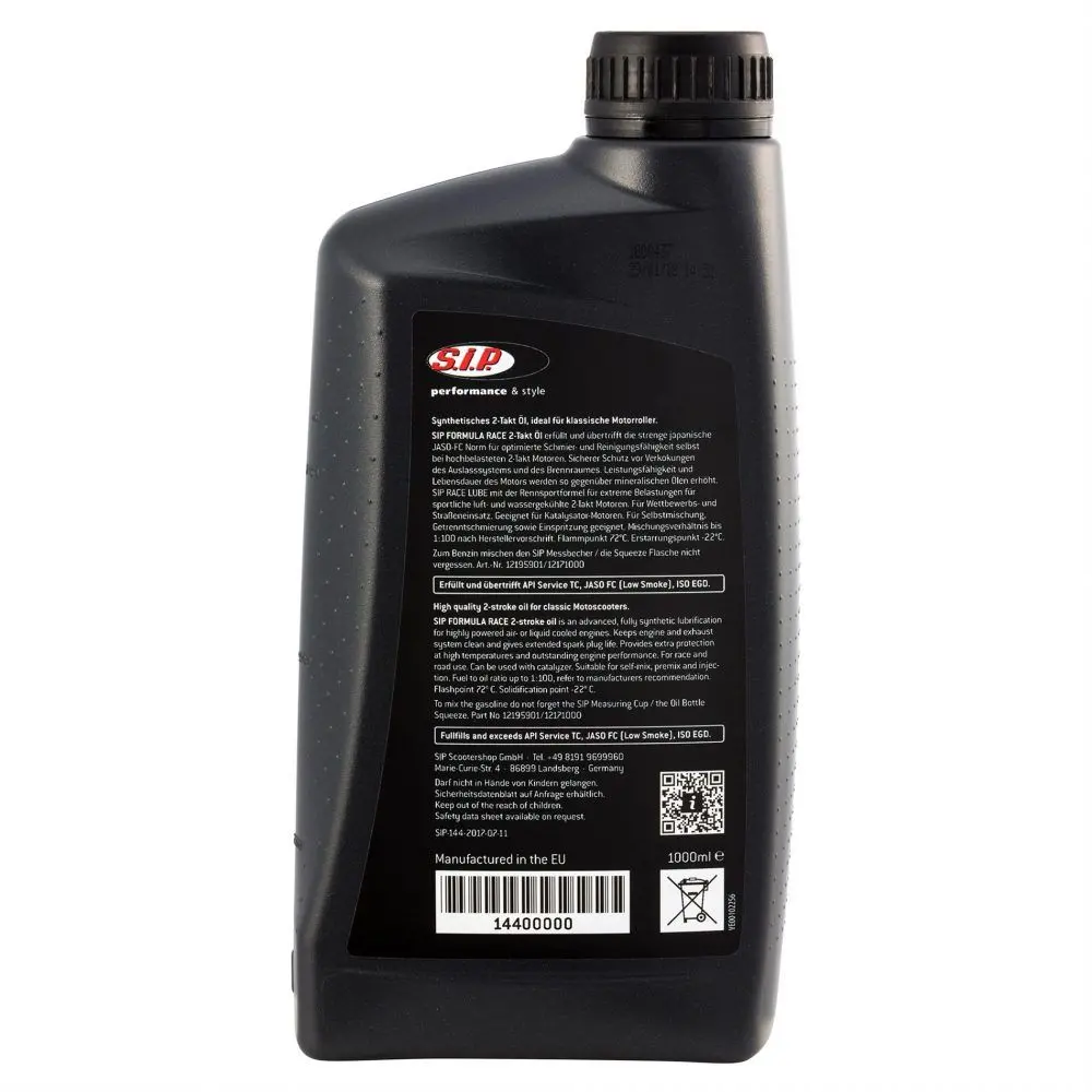 SIP Formula Race 2-tahtiöljy 1000ml (12 kpl)
