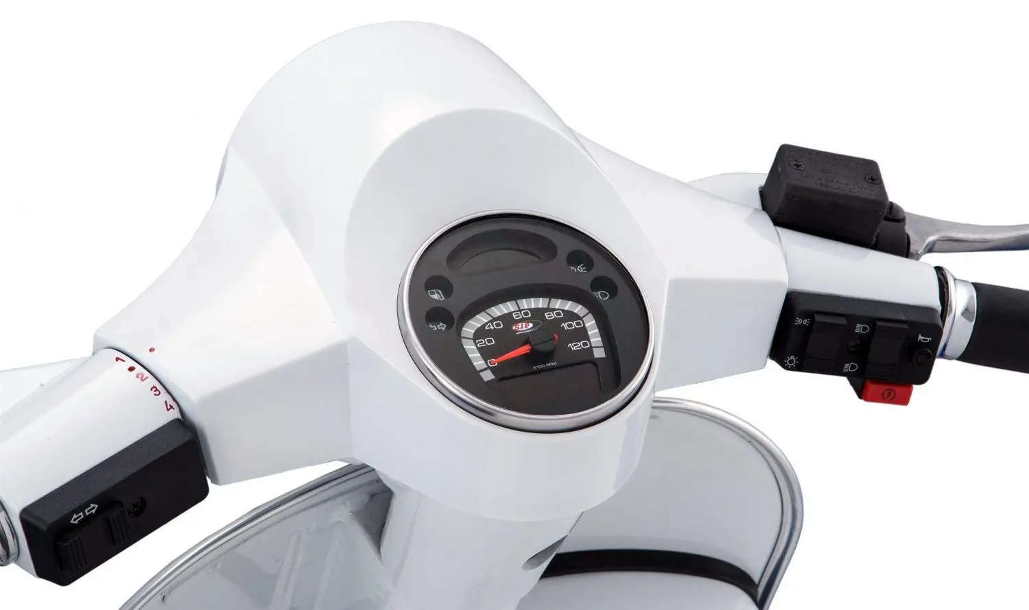 SIP Rev Counter nopeusmittari 2.0 <a href="https://italialaiset.fi/wp-content/uploads/2019/03/image-3.png"><img class="alignright size-full wp-image-17588" src="https://italialaiset.fi/wp-content/uploads/2019/03/image-3.png" alt="" width="70" height="23" /></a>Rev Counter SIP nopeusmittari Vespaan. Versio 2.0. Tumma mittaritaulu, jossa valkoiset numerot. Kehys ruostumatonta terästä. Sekä digitaalinen että analoginen näyttö. Mittarissa 24 eri toimintoa. <ul> <li>Vespa PX80-200 E Lusso</li> <li>`98/MY/`11</li> <li>myös Vespa GTV/GT 60 125-300ccm, - 140 (km/h/mph) / 14.000 (Umin/rpm), vaatii lisäreleen.</li> </ul> SIP Rev Counter nopeusmittari 2.0