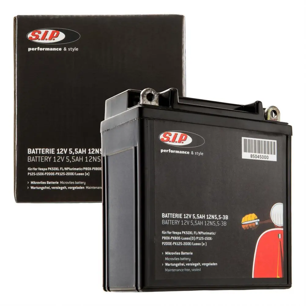 Akku 12V/5.5Ah, SIP, 12N5,5 -3B Vespaan