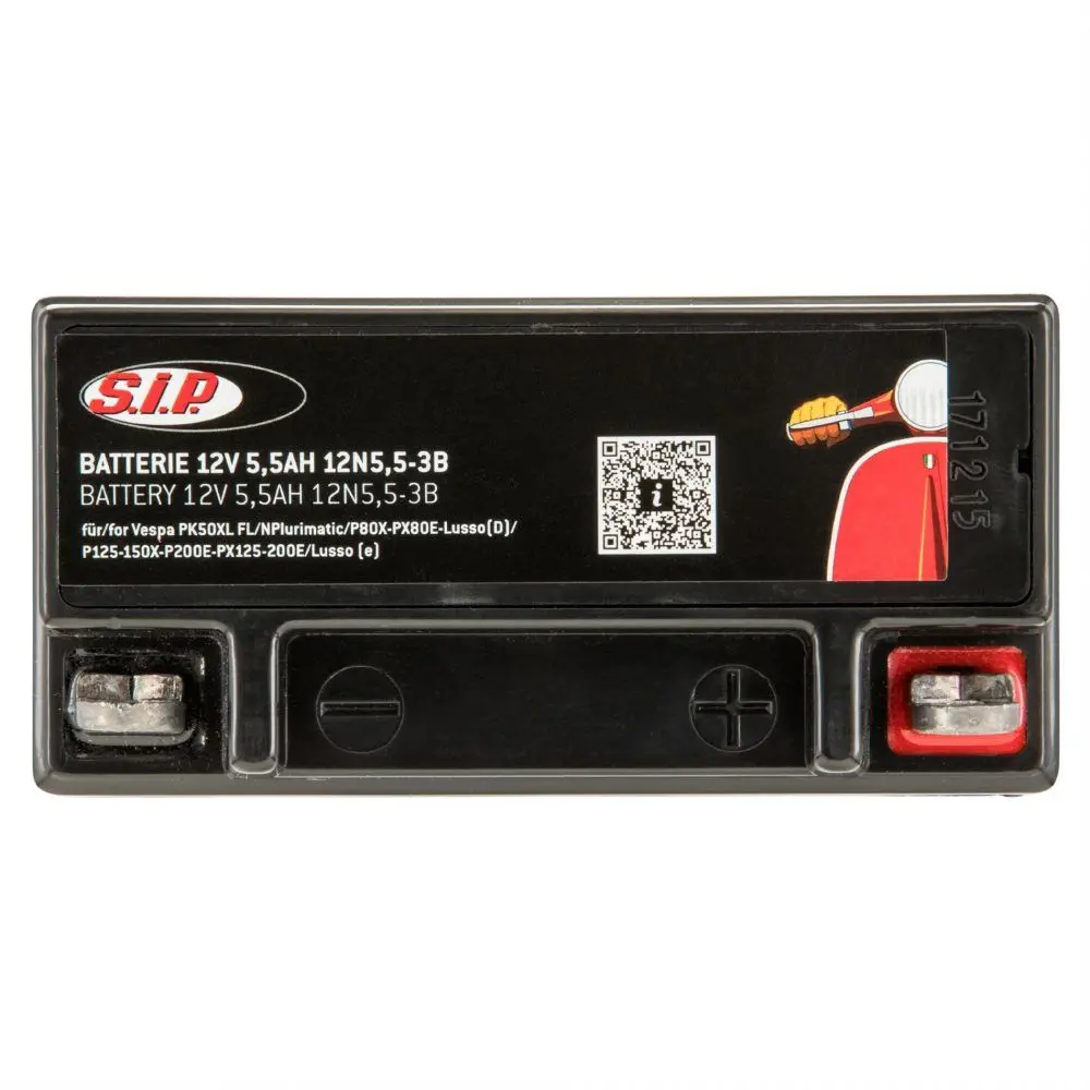Akku 12V/5.5Ah, SIP, 12N5,5 -3B Vespaan