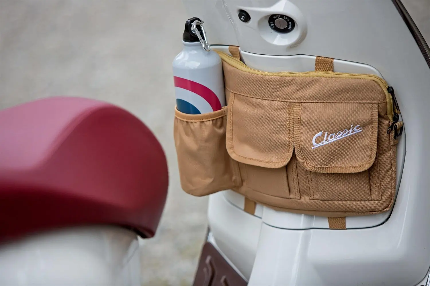 Laukku SIP "Classic" hanskalokeroon, vaalean ruskea nylon