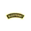 Scooterist kangasmerkki, musta/keltainen