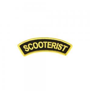 Scooterist kangasmerkki, musta/keltainen