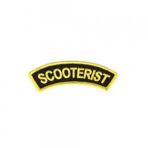 Scooterist kangasmerkki, musta/keltainen
