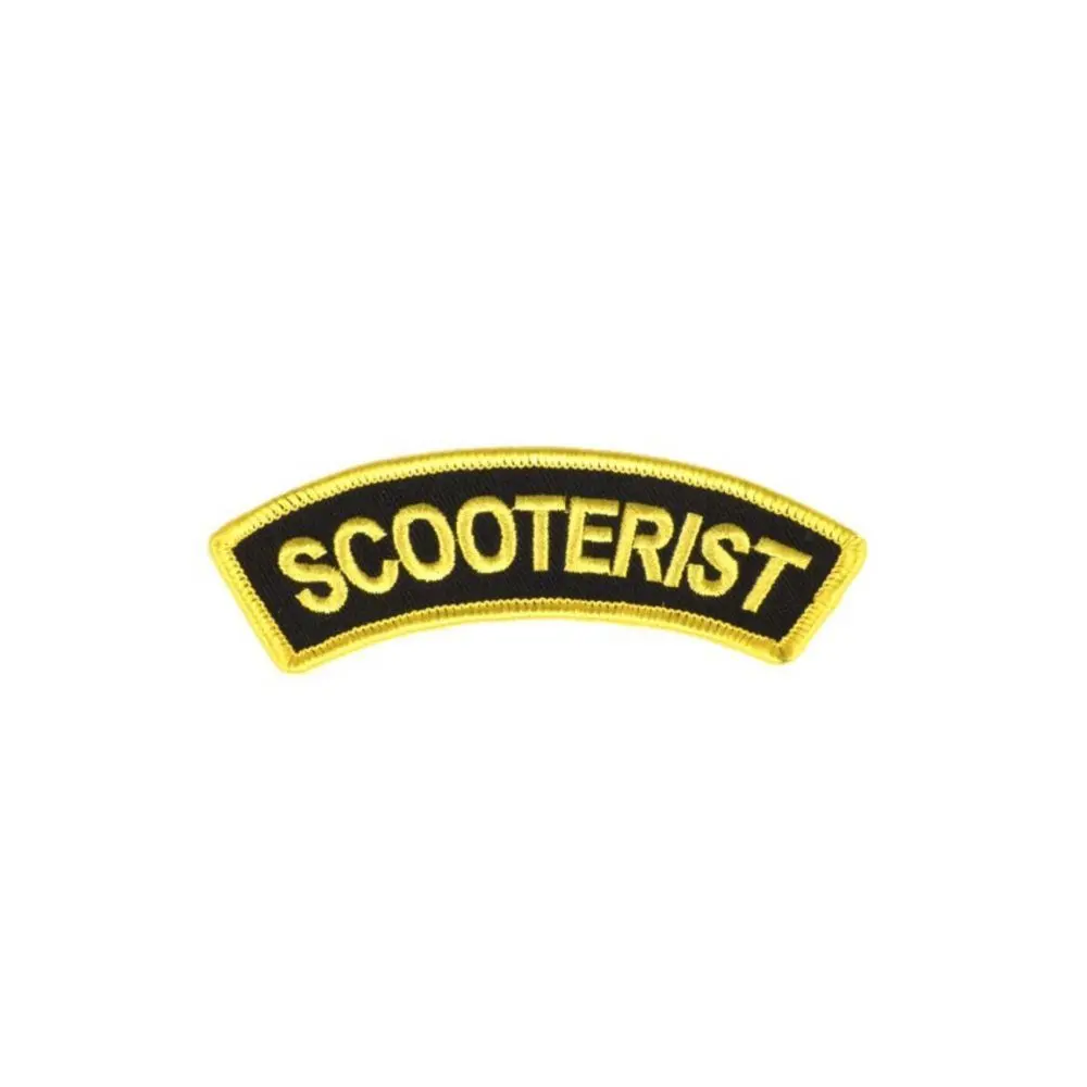 Scooterist kangasmerkki, musta/keltainen