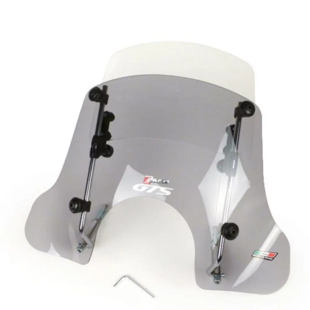 Tuulilasi Faco Twin Screen säädettävä, Vespa GT, GTL ja GTS <img class="alignright size-full wp-image-16032" src="https://italialaiset.fi/wp-content/uploads/2019/09/image.png" alt="" width="115" height="50" />Facon säädettävä Twin Screen tuulilasi. Sopii Vespa malleihin GT, GTL ja GTS. Korkeus säädettävä 245-420mm, leveys 560mm. Sisältää myös kiinnikkeet. Erinomainen tuote vespailijoille jotka haluavat pidentää ajokautta. Säädettävyys tekee tuotteesta erinoimaisen 2-in-1-tuotteen. Pikkupleksi ja puolikorkea, yhden hinnalla. Tuulilasi Faco Twin Screen säädettävä, Vespa GT, GTL ja GTS