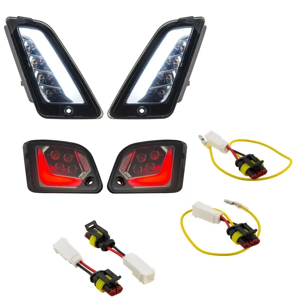 Vilkkusarja SIP eteen ja taakse LED, tummennettu, Vespa GTS, GT ja GTV SIPin omaa tuotantoa oleva LED-vilkkusarja tummenetuilla laseilla. EU-hyväksytty. Sisältää myös virtaa säästävät päivävalot, sisältää polttimot. Vilkkusarja SIP eteen ja taakse LED, tummennettu, Vespa GTS, GT ja GTV
