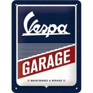 Vespa Garage, kyltti 15x20 cm