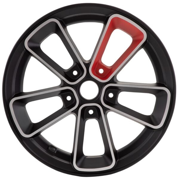 Vanne SIP Series Pordoi musta/punainen 12", Vespa GTS, GTV ja GT