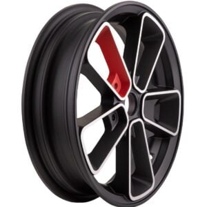 Vanne SIP Series Pordoi musta/punainen 12", Vespa GTS, GTV ja GT