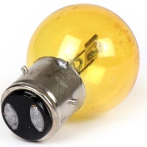 Ajovalopoltin keltainen 12V 35/35W, BA21d kanta, Vespa ACMA ajovaloon