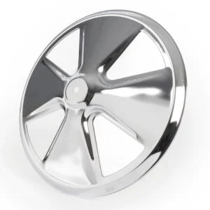 Pölykapseli "5-puolainen" kromattu, Vespa V50, V90, PV125, ET3, PK, GT, GTR, TS, GL, GS VS5T, Sprint, T4, Rally, PX ja T5 (Kopio)