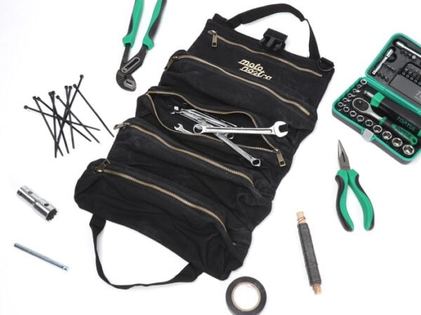 Työkalulaukku musta Moto Nostra + työkalut