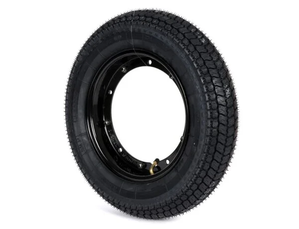 BGM Classic 3.50 - 10" TT 59P rengas mustalla vanteella, Vespa PX, Sprint, Rally