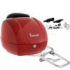 Top case ja teline punainen (894), Vespa GTS Super HPE <a href="https://italialaiset.fi/wp-content/uploads/2019/06/image-14.png"><img class="alignright size-full wp-image-14728" data-src="https://italialaiset.fi/wp-content/uploads/2019/06/image-14.png" alt="" width="145" height="45" /></a>Alkuperäinen Piaggion takaboxi. väri punainen (894) ja Piaggion takateline boxille. Musta selkänoja, valkoisella tere-nauhalla- Sopii malleihin Vespa GTS Super HPE 2019 -> Top case ja teline punainen (894), Vespa GTS Super HPE