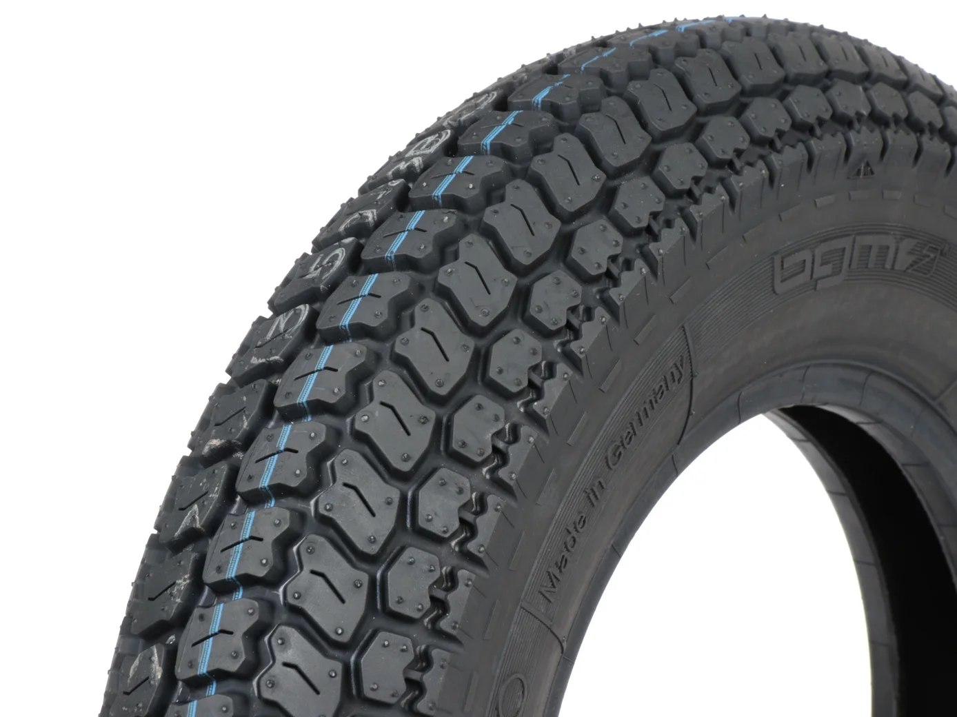 BGM Classic 3.50-8" TT 46P skootterirengas kuviointi lähikuva, kulutuspinnan kuvio