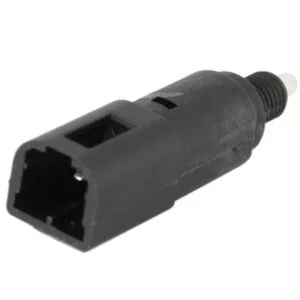 Jarruvalokytkin Vespa GT/​GTL/​GTS/​LX/​S ja GILERA/​PIAGGIO Fuoco/​Nexus/​Runner RST/​VX/​VXR/​MP3/​NRG/​X8/​X9 - a black plastic connector with a white cap