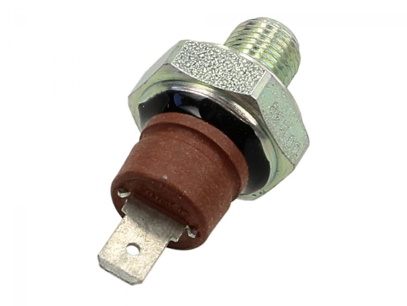 Öljynpaineanturi Piaggio Vespa yleismalli p=42,8 mm, M10x12mm, av=21mm Laadukas öljynpaineanturi, yhteensopiva useiden Piaggio, Vespa yms. mallien kanssa. Varmistaa moottorin optimaalisen suorituskyvyn ja pitkäikäisyyden. Anturi valvoo moottorin öljynpainetta tarkasti, tarjoten reaaliaikaista tietoa ja varoittaen mahdollisista poikkeamista. Näin se auttaa estämään moottorivaurioita ja ylläpitämään ajoneuvosi suorituskykyä. <p data-start="620" data-end="977">Valmistettu korkealaatuisista materiaaleista, tämä anturi kestää hyvin kulutusta ja tarjoaa luotettavan toiminnan pitkään. Sen kompakti koko (pituus 42,8 mm) ja M10x1,25 mm kierre tekevät asennuksesta vaivatonta ilman erikoistyökaluja. Anturi on suunniteltu sopimaan täydellisesti alkuperäisen osan tilalle, varmistaen yhteensopivuuden ja helpon asennuksen.</p> Avainväli 21 mm Öljynpaineanturi Piaggio Vespa yms. yleismalli