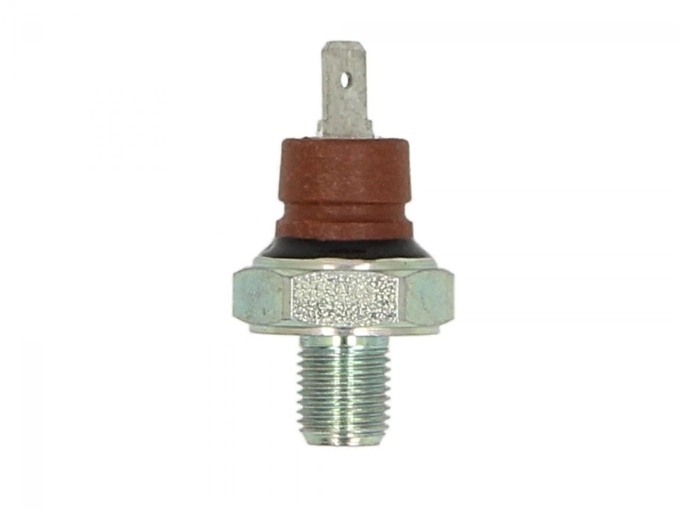 Öljynpaineanturi Piaggio Vespa yleismalli p=42,8 mm, M10x12mm, av=21mm Laadukas öljynpaineanturi, yhteensopiva useiden Piaggio, Vespa yms. mallien kanssa. Varmistaa moottorin optimaalisen suorituskyvyn ja pitkäikäisyyden. Anturi valvoo moottorin öljynpainetta tarkasti, tarjoten reaaliaikaista tietoa ja varoittaen mahdollisista poikkeamista. Näin se auttaa estämään moottorivaurioita ja ylläpitämään ajoneuvosi suorituskykyä. <p data-start="620" data-end="977">Valmistettu korkealaatuisista materiaaleista, tämä anturi kestää hyvin kulutusta ja tarjoaa luotettavan toiminnan pitkään. Sen kompakti koko (pituus 42,8 mm) ja M10x1,25 mm kierre tekevät asennuksesta vaivatonta ilman erikoistyökaluja. Anturi on suunniteltu sopimaan täydellisesti alkuperäisen osan tilalle, varmistaen yhteensopivuuden ja helpon asennuksen.</p> Avainväli 21 mm Öljynpaineanturi Piaggio Vespa yms. yleismalli