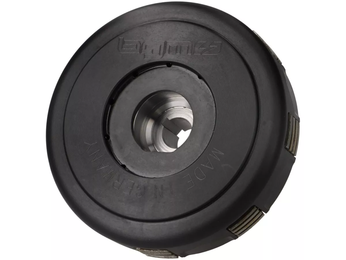 Kytkin BGM PRO Superstrong 2.0 Touring STD 24 hampainen, Vespa PX200 ja Rally 200 <a href="https://italialaiset.fi/wp-content/uploads/2021/01/BGM_PRO_c1.png"><img class="alignright size-full wp-image-30568" src="https://italialaiset.fi/wp-content/uploads/2021/01/BGM_PRO_c1.png" alt="" width="140" height="40" /></a>BGM PRO Superstrong 2.0 Touring STD -kytkin Ultralube-pinnoitteella, 24 hammasta ensiövälityksen 64/65-hampaiselle rattaalle. Sopii Vespa PX200- ja Rally 200 -malleihin. Korvaa aiemman mallin BGM8099D. <ul> <li>Valmistettu Saksassa</li> <li>Cosa2-tyyppiset kitkalevyt (teräs/korkki)</li> <li>Erittäin kestävä ja kevyt käyttää – sopii retkiajoon ja viritettyihin moottoreihin</li> <li>Ultralube-pinnoite vähentää kulumista</li> </ul> Kytkin BGM PRO Superstrong 2.0 Touring STD 24 hampainen, Vespa PX200 ja Rally 200 takaa, kytkimen pohjalevy