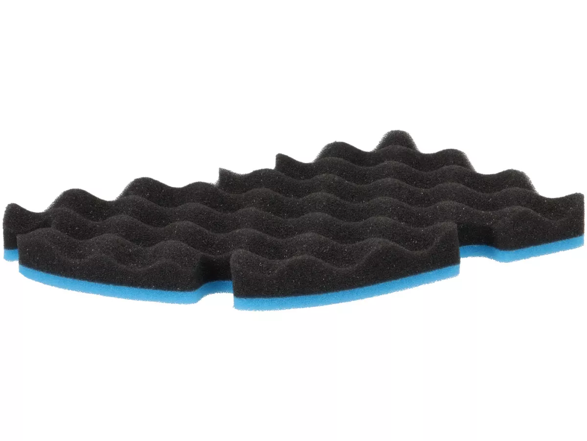 Ilmansuodatin -POLINI tuplakerros- GT/GTV/GTS/MP3 <a href="https://italialaiset.fi/wp-content/uploads/2020/12/image-2.png"><img class="alignright size-full wp-image-29690" src="https://italialaiset.fi/wp-content/uploads/2020/12/image-2.png" alt="" width="110" height="35" /></a>Polini tuplakerros -ilmansuodatin on erinomainen päivitys Vespasi moottorille. Tämä huipputeknologinen suodatin on suunniteltu erityisesti parantamaan ilmanvirtausta ja moottorin suorituskykyä. Kaksoiskerroksen ansiosta suodatin tarjoaa parhaan mahdollisen suojan moottorillesi ja pidentää sen käyttöikää. <strong>Ominaisuudet:</strong> <ul> <li><strong>Tehokas suodatus:</strong> Kaksoiskerrosrakenne estää epäpuhtauksien pääsyn moottoriin ja optimoi ilmavirtauksen.</li> <li><strong>Pitkä käyttöikä:</strong> Korkealaatuiset materiaalit takaavat suodattimen pitkäikäisyyden ja luotettavuuden.</li> <li><strong>Helppo asennus:</strong> Sopii täydellisesti useisiin Vespa-malleihin.</li> <li><strong>Moottorin suorituskyvyn parannus:</strong> Parantunut ilmavirtaus voi johtaa parempaan kaasun vasteeseen ja tehokkaampaan polttoaineen palamiseen.</li> </ul> <strong>Tekniset tiedot:</strong> <ul> <li>Valmistaja: Polini</li> <li>Tyyppi: Tuplakerros</li> <li>Yhteensopivat mallit: Vespa GT 250 (ZAPM45102), Vespa GT L 125 (ZAPM31100, ZAPM31101), Vespa GT L 200 (ZAPM31200), Vespa GTS 125 (ZAPM31300), Vespa GTS 250 (ZAPM45100, ZAPM45101), Vespa GTS 300 (ZAPM45200, ZAPM45202, ZAPMA3300), Vespa GTS</li> </ul> Paras ilmansuodatin Vespaan. Huom! Vaatii öljyämisen. Ilmansuodatin POLINI tuplakerros GT/GTV/GTS/MP3 reuna lähikuva, vaahtomuovin kuvio