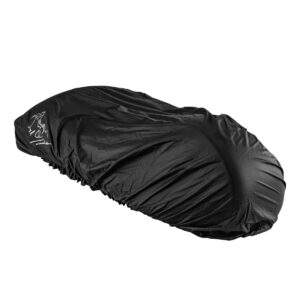 Istuinsuoja nailonia, musta, Vespa Primavera, Sprint, GTS, GTV ja GT istuimen päällä, suoja istuimen päällä viistosti edestä