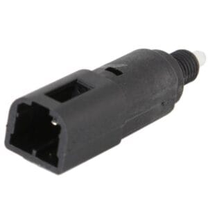 Jarruvalokytkin Vespa GT/​GTL/​GTS/​LX/​S ja GILERA/​PIAGGIO Fuoco/​Nexus/​Runner RST/​VX/​VXR/​MP3/​NRG/​X8/​X9 - a black plastic connector with a white cap