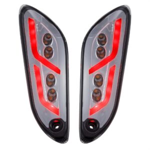 LED-takavilkut tummennettu pari, Vespa Primavera ja Sprint 50-150 pari, vasen ja oikea takavilkku