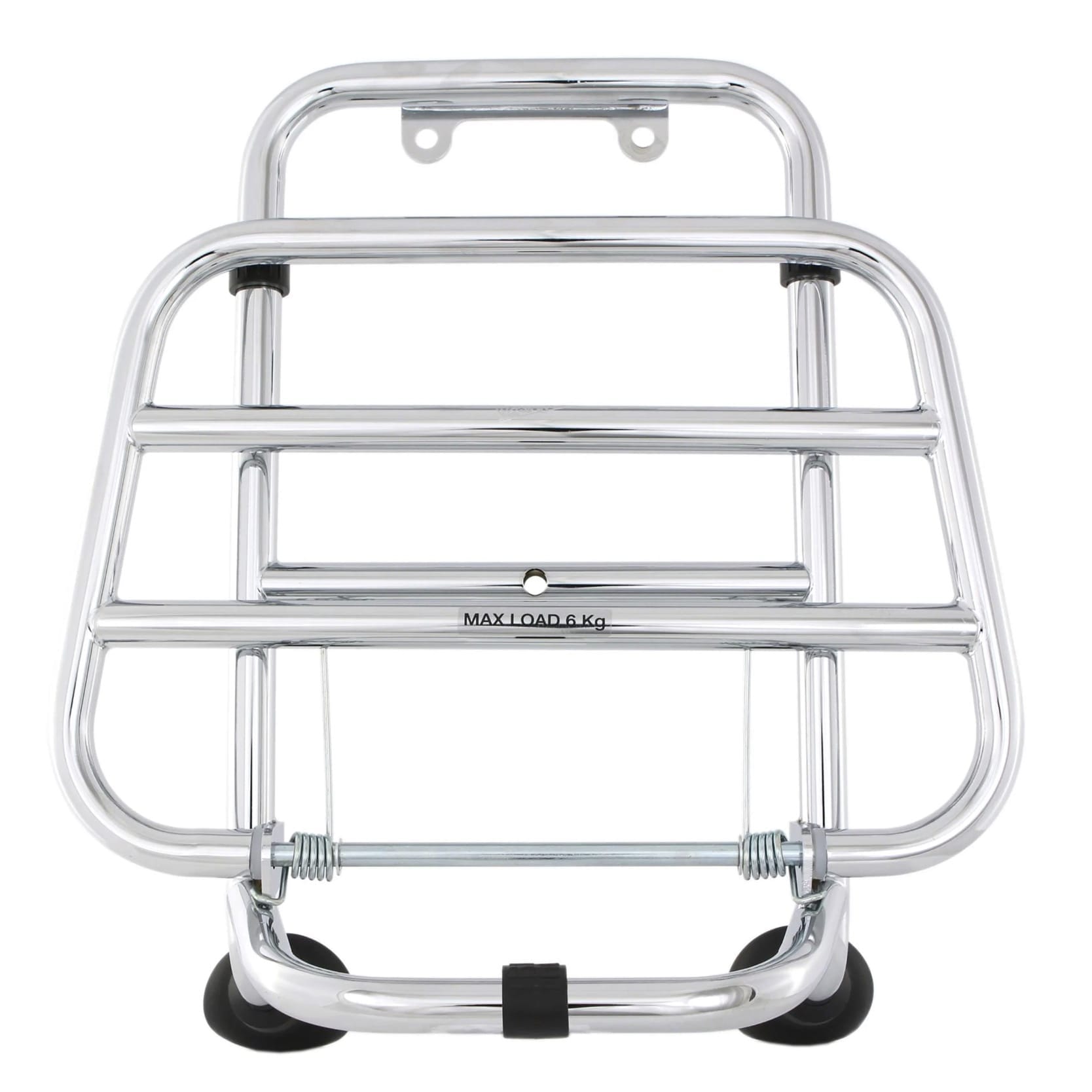 Tavarateline eteen kromattu, Piaggio, Vespa GTS/GTS Super/GTV/GT 60/GT/GT L 125-300 cc Tavarateline eteen kromattu, Piaggio. Sopii Vespa GTS/GTS Super/GTV/GT 60/GT/GT L 125-300 cc malleihin. Telineen pohjapinta: 33x22 cm, alas taittuva. Huippulaatuinen Piaggion omaa tuotantoa oleva kromattu etuteline. Hyvää viimeistelyä ja tarkkaa sopivuutta haluavan valinta. Tavarateline eteen kromattu, Piaggio, Vespa GTS/GTS Super/GTV/GT 60/GT/GT L 125-300 cc